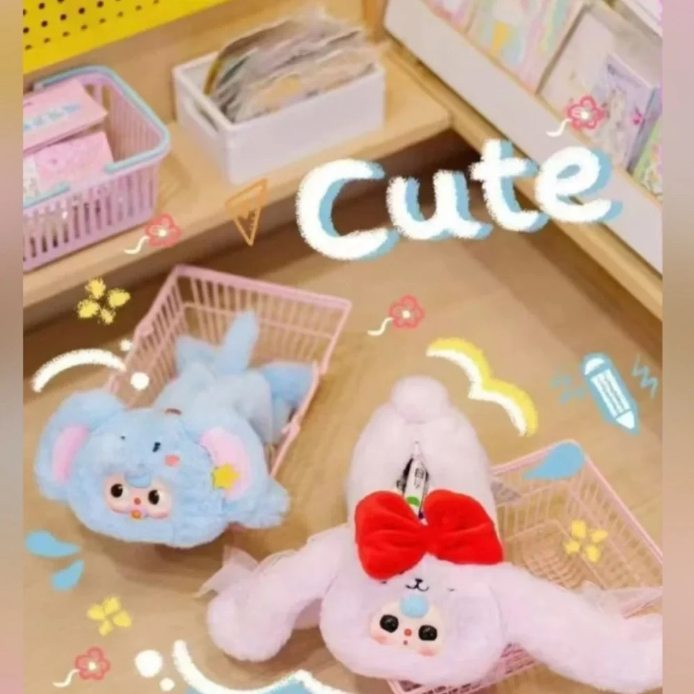 Baby Three pink bunny plush pencil case - Picture 10 of 10